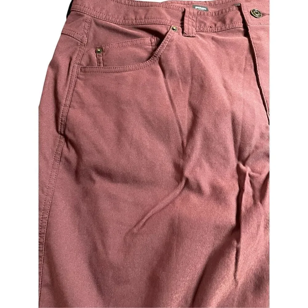 Prana Mens Maroon Standard Fit Flat Front Casual Chino Shorts Size 36/11